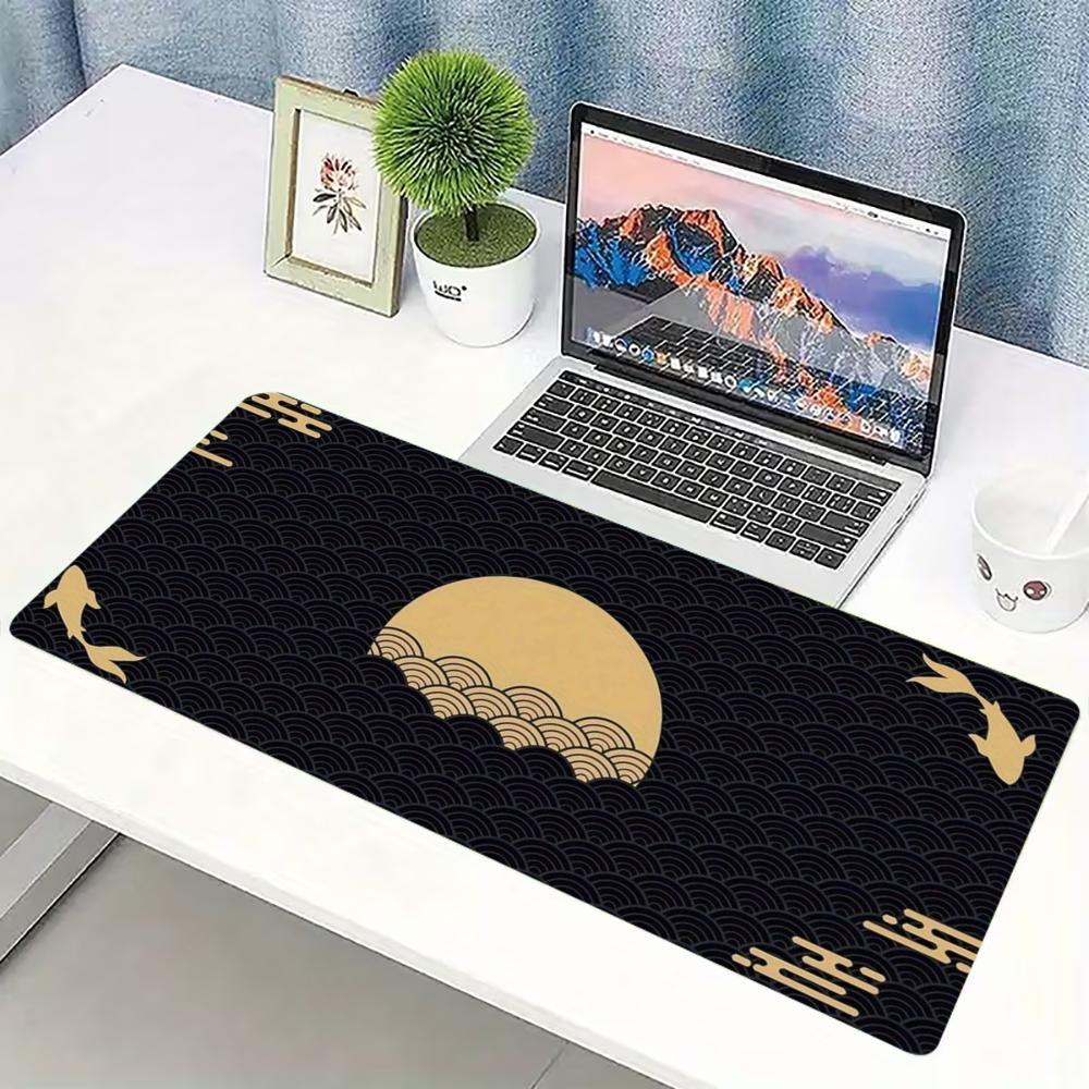 Desk Setup Pc And Laptop - Alas Mouse Gaming Jepang Golden Wave