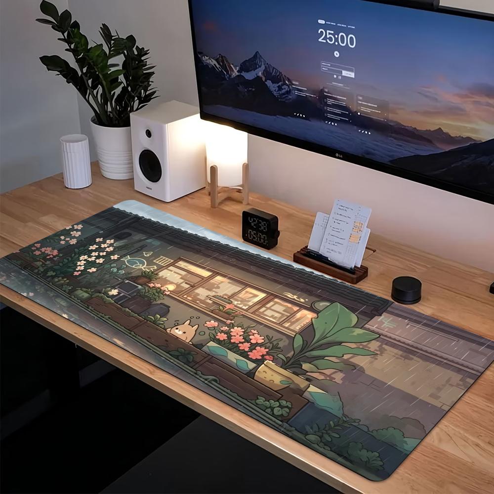 Desk Setup Pc And Laptop - Alas Mouse Gaming Anime Street yang
