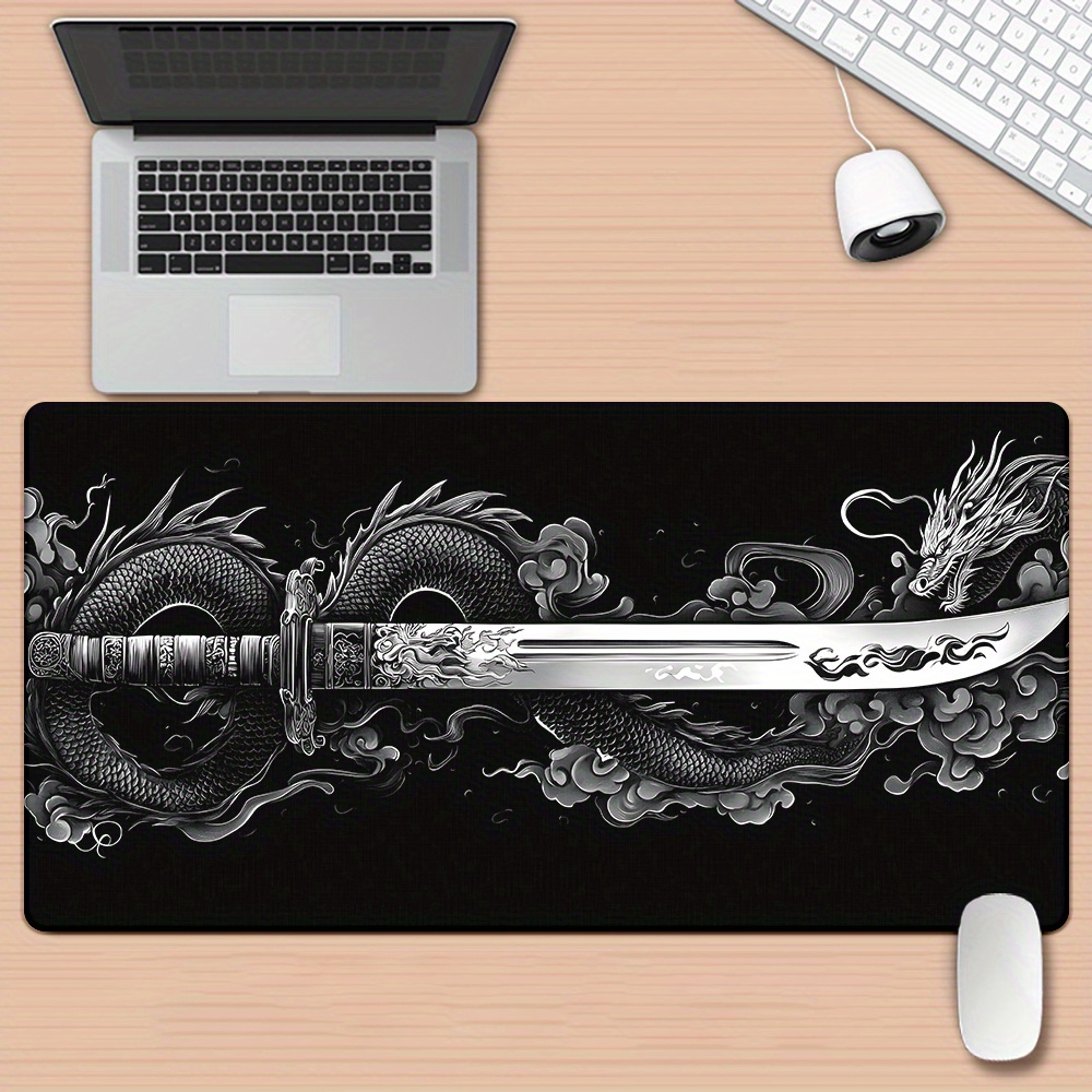 Desk Setup Katana - Alas Mouse Gaming Besar Dragon Katana