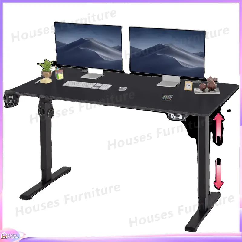 Desk Setup Pc And Laptop - Meja Komputer Gaming Besar dengan Lampu