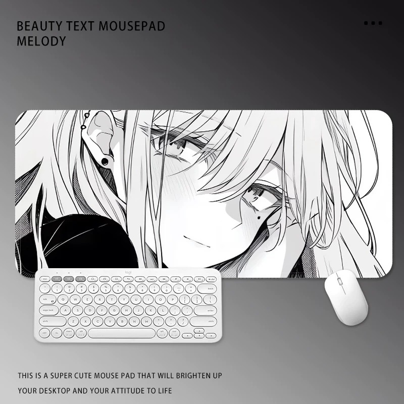 Alas Mouse Gadis Manga Hitam P - Desk Setup Black And White ulasan dan harga