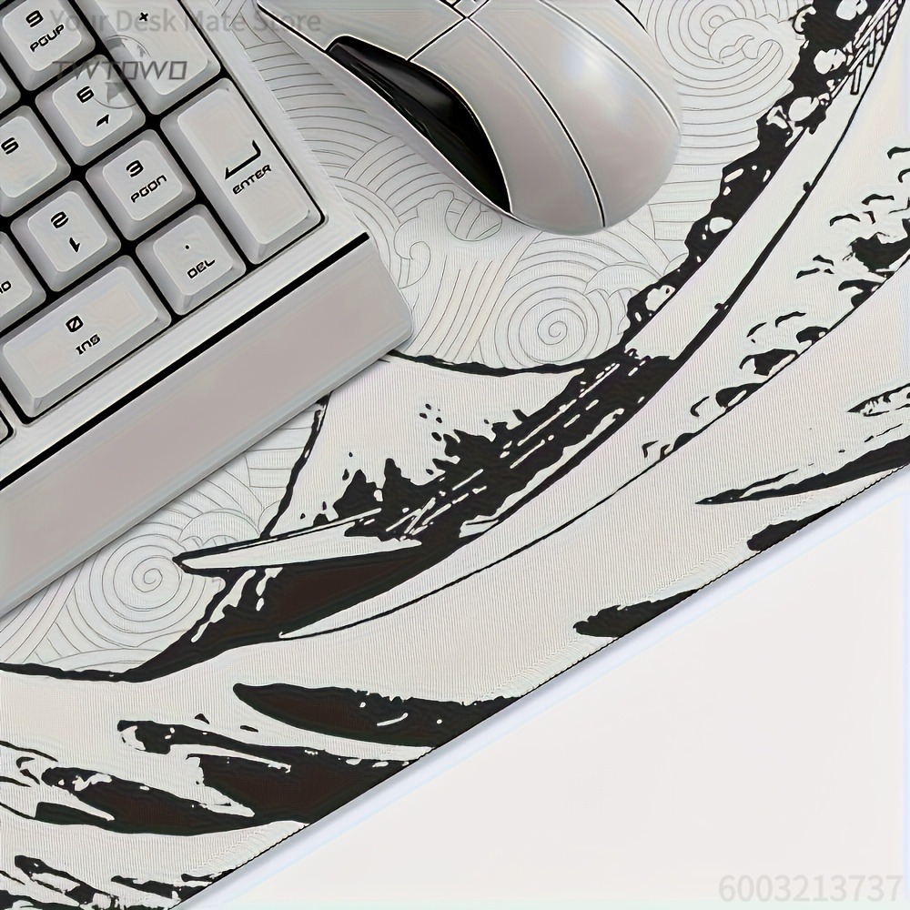 Alas Meja Seni Gelombang Hitam - Desk Setup Black And White ulasan dan harga