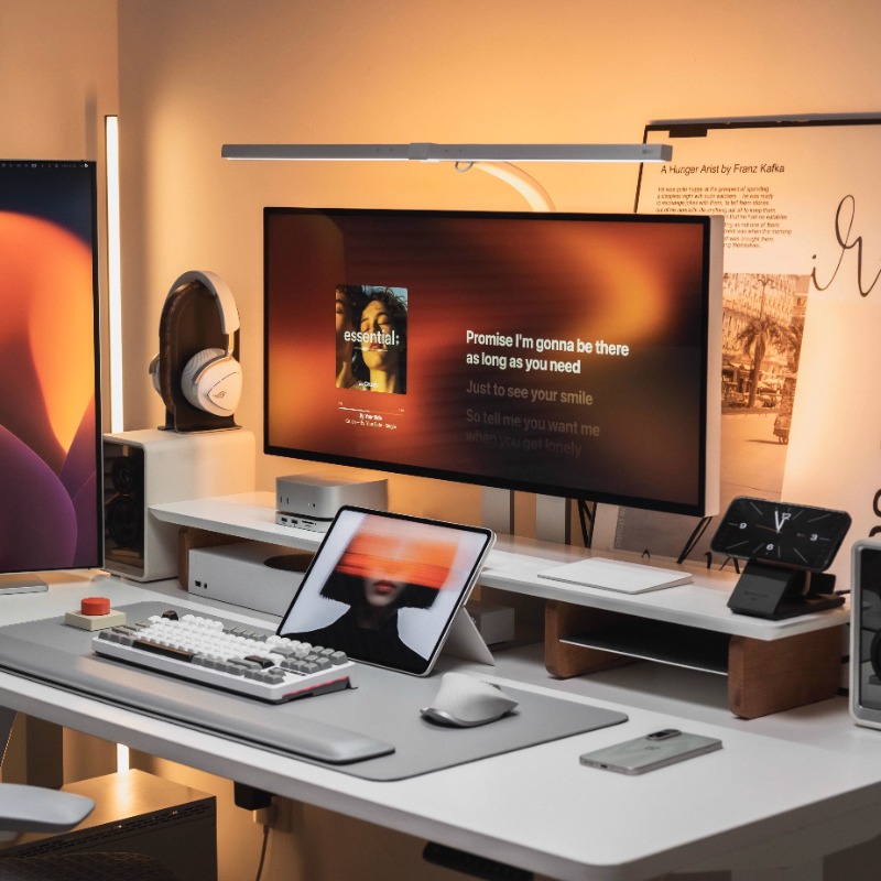 Rak Monitor Komputer Organizer - Desk Setup Laptop And Monitor ulasan dan harga