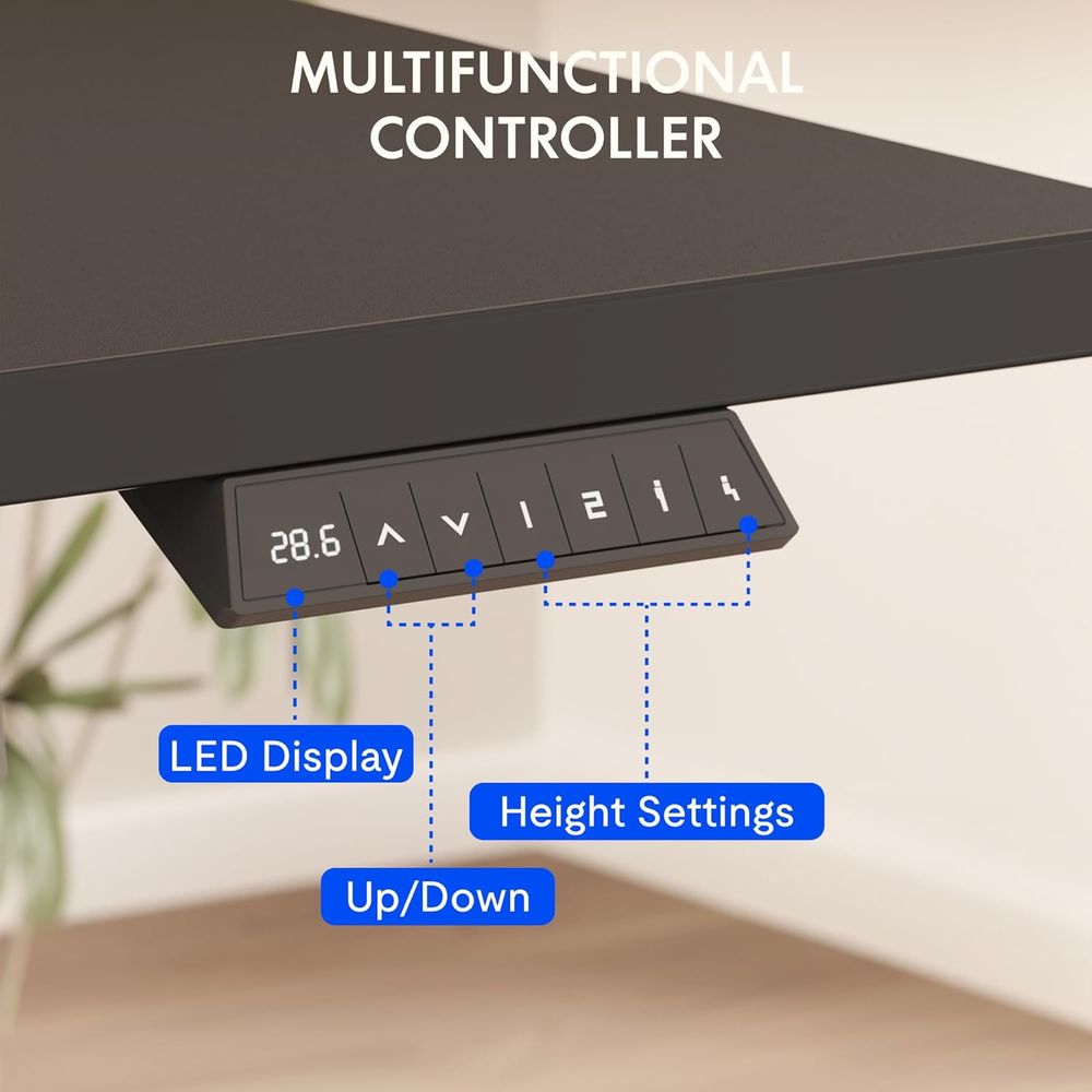Meja Kerja Elektrik Satu Bagia - Desk Setup Black And Wood ulasan dan harga