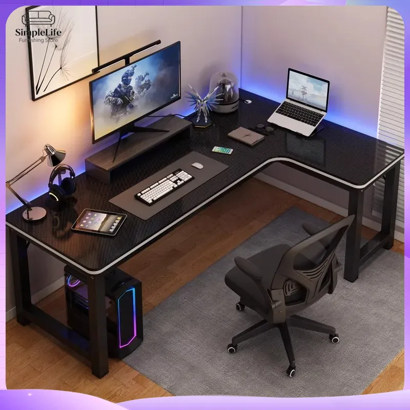 Meja Gaming Sudut untuk Komput - Desk Setup Laptop And Monitor ulasan dan harga