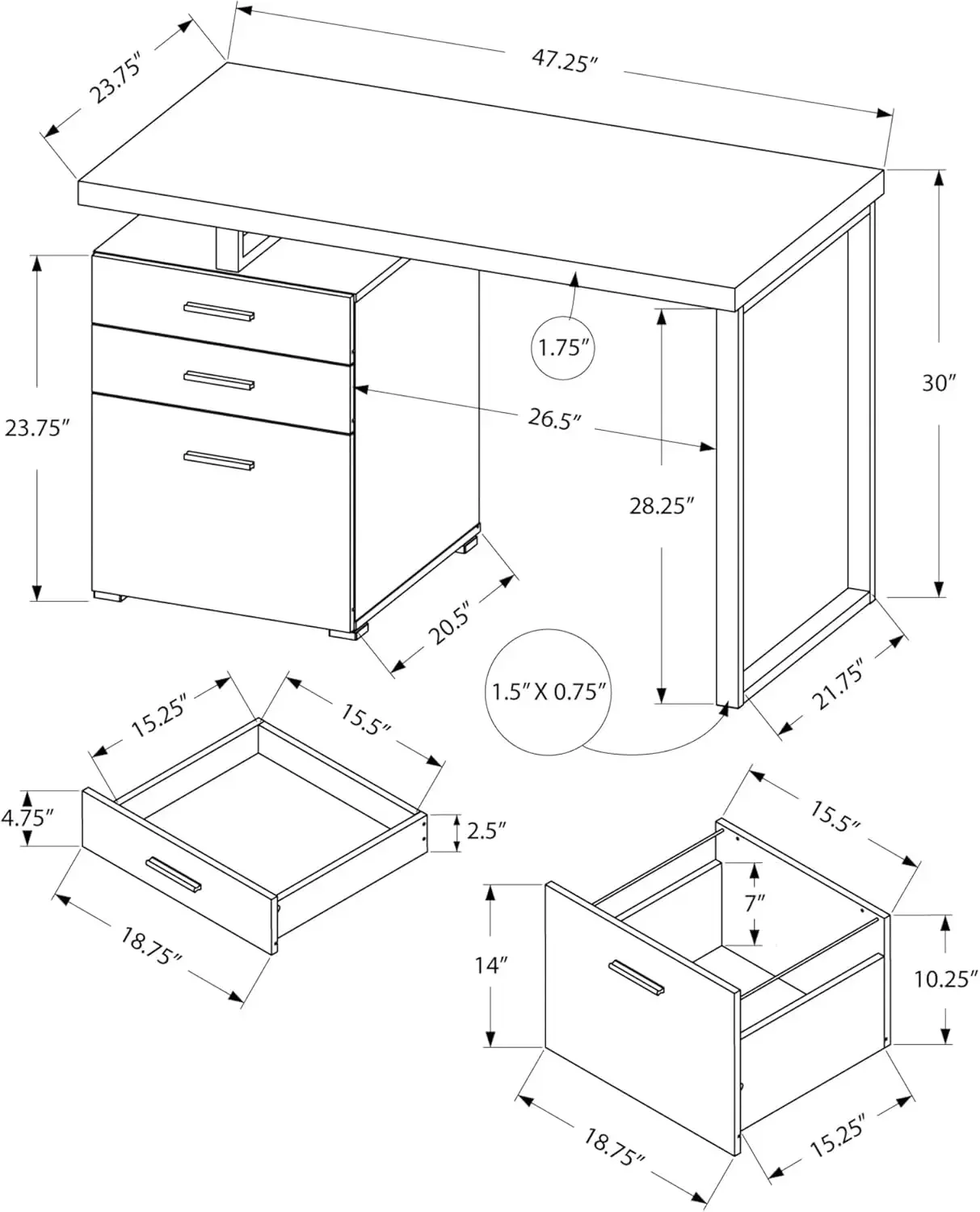 Meja Komputer dengan Lemari Ar - Desk Setup Brown ulasan dan harga
