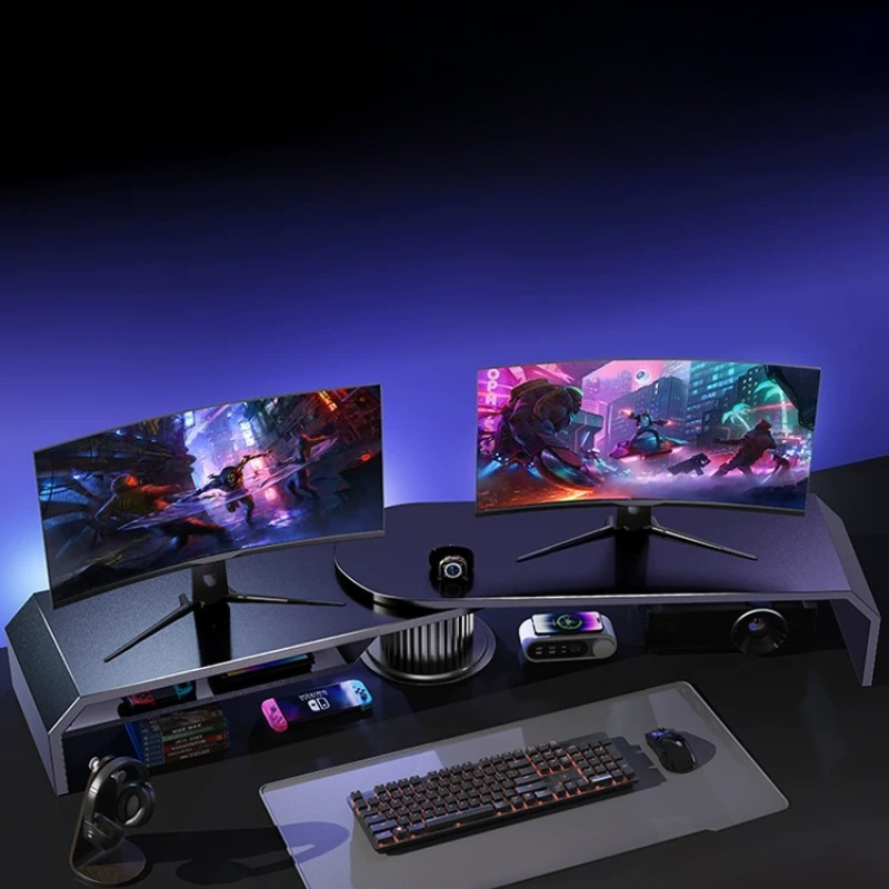 Penyangga Monitor Ganda untuk  - Desk Setup Laptop And Monitor ulasan dan harga