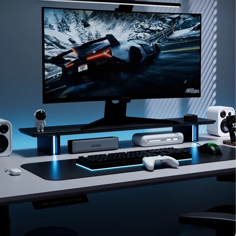 Penyangga Monitor RGB Ergonomi - Desk Setup Laptop And Monitor ulasan dan harga