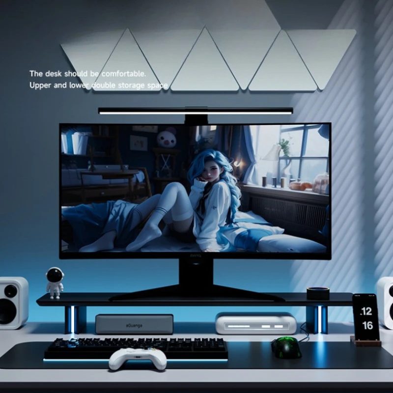 Dudukan Monitor RGB Ergonomis  - Desk Setup Laptop And Monitor ulasan dan harga
