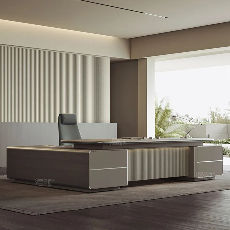 Meja Gaming L Boss untuk Rumah - Work Desk Home Setup ulasan dan harga