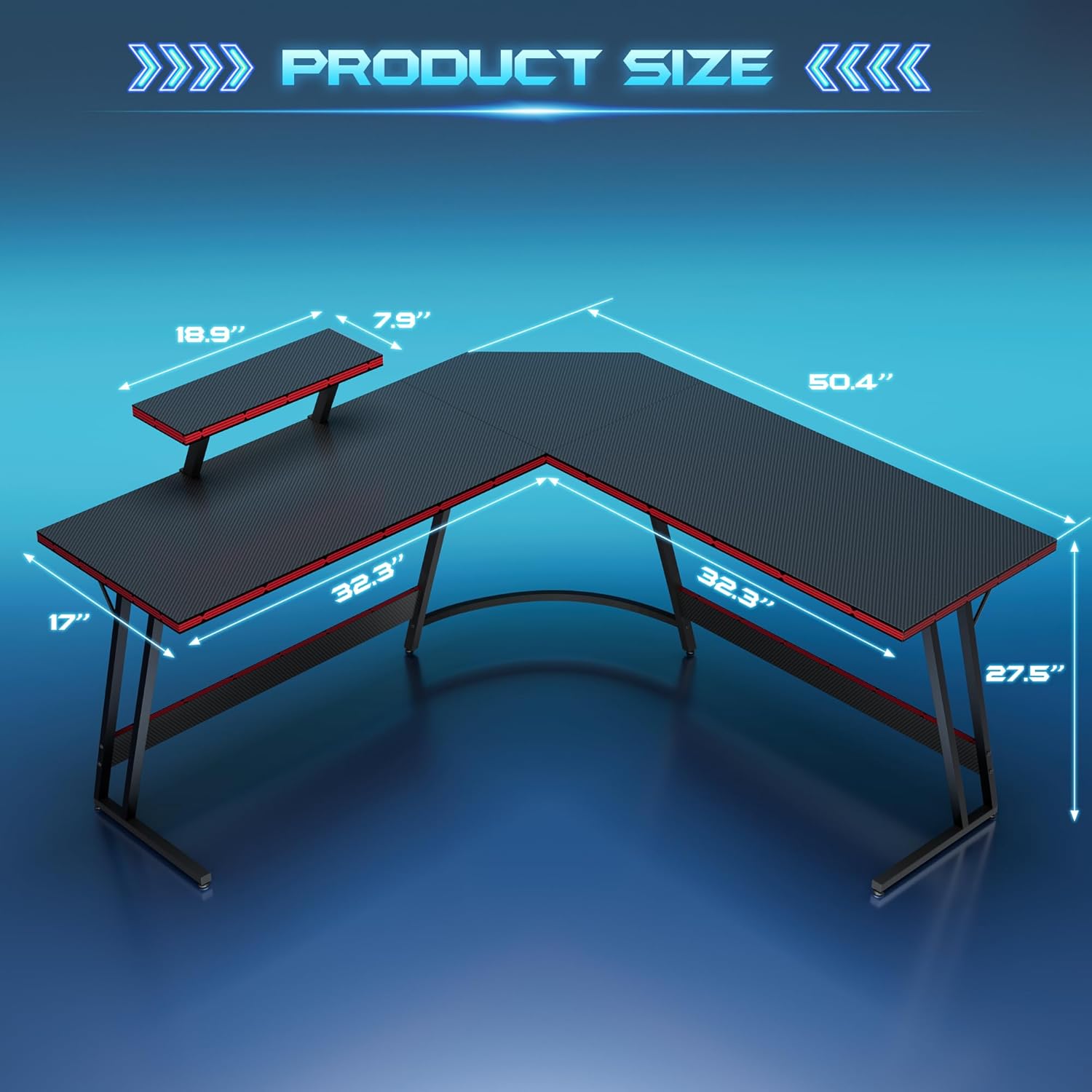 Meja Gaming Bentuk L yang Dapa - Setup Desk Monitor ulasan dan harga