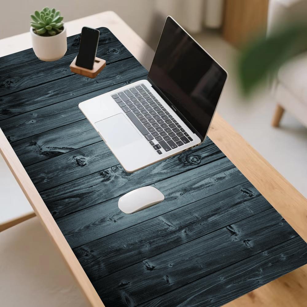 Alas Mouse Kayu Hitam, Aksesor - Desk Setup Black And Wood ulasan dan harga