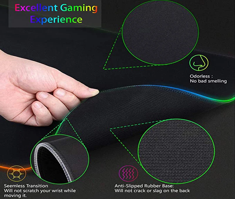 Alas Mouse RGB XXL HD Besar Hi - Desk Setup Black And White ulasan dan harga